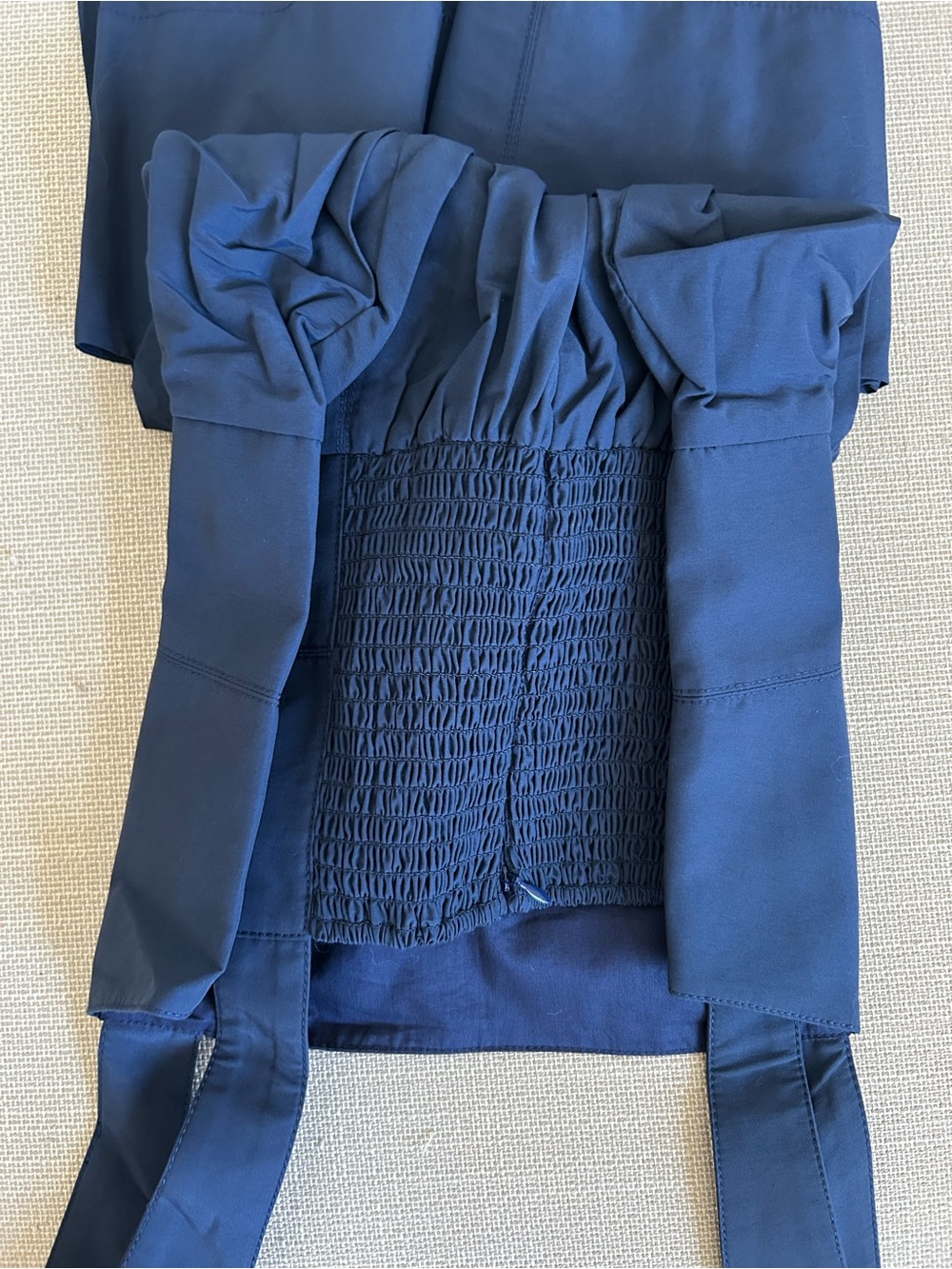 La Ligne Myrtle Midi Dress Midnight Navy Blue A Line French Classic - Picture 8 of 11